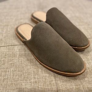 Rag & Co Gray Loafer Mules
